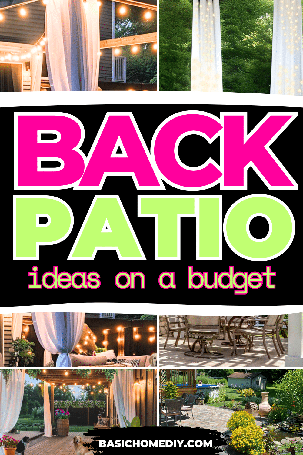 Easy Back Patio Ideas on a Budget for a Beautiful Backyard - Basic Home DIY