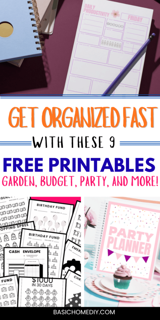 Free Printable Home Organization Planners (Meal, Budget, Cleaning & More) 4