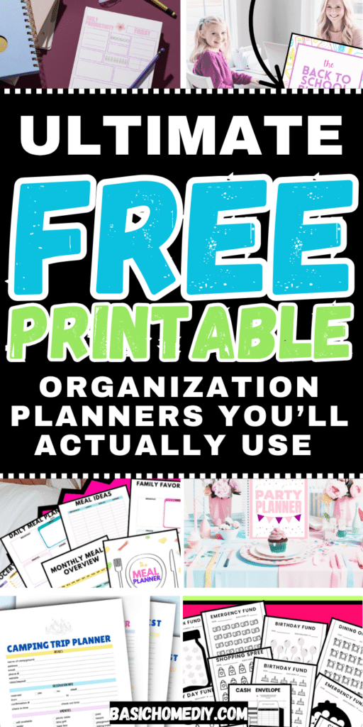 Free Printable Home Organization Planners (Meal, Budget, Cleaning & More) 5