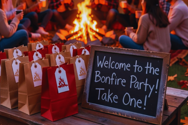 Bonfire Party Favor Table
