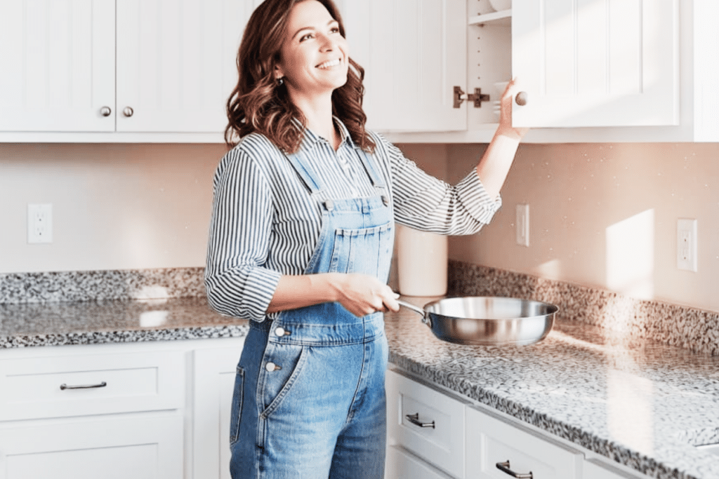 keeping the pots and pans easy to find and easy to put away