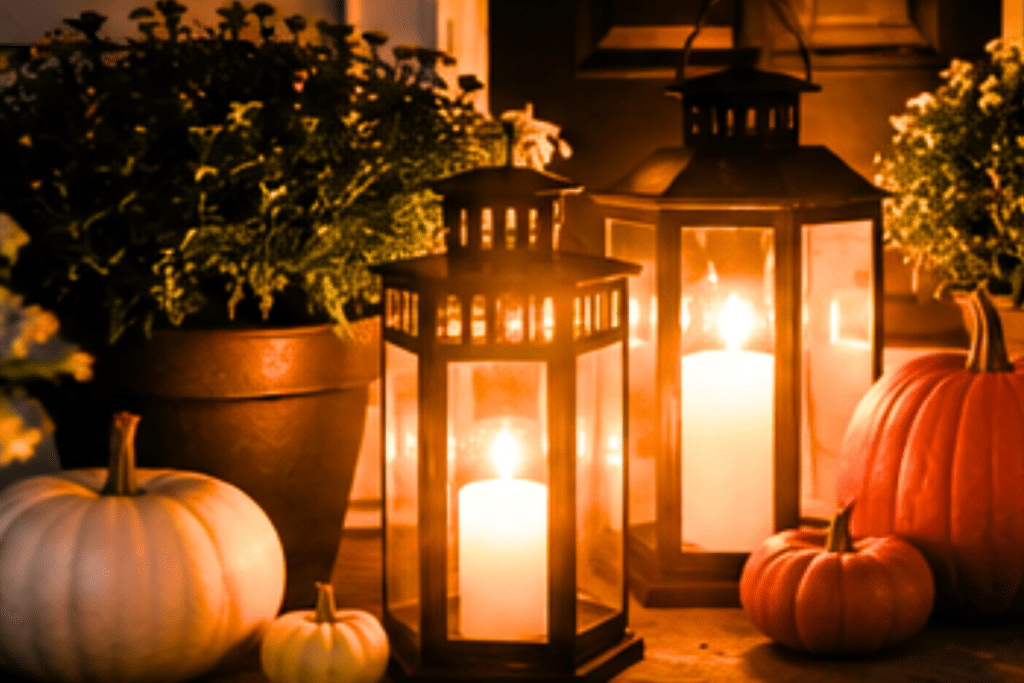 Bring in cozy light and useful seating details