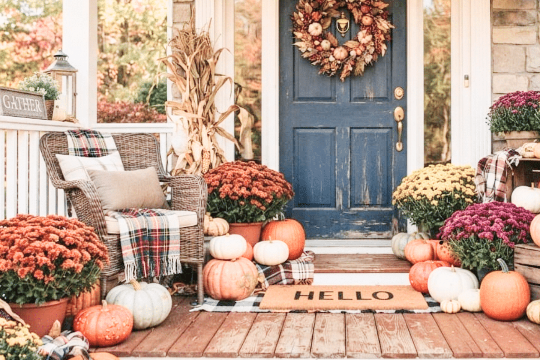 Simple Fall Front Porch Ideas on a Budget