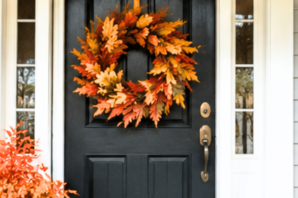 front door is prime decorating space